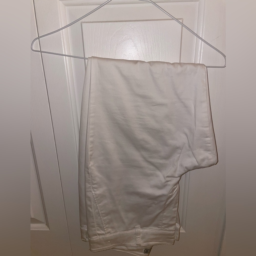 Abercrombie white jeans straight leg ankle cut size 29